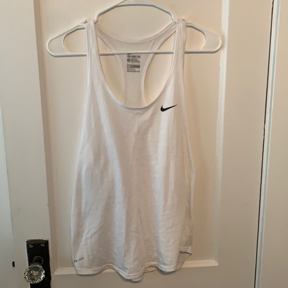 White Nike Workout Tank